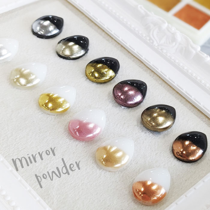 ミラーパウダー 6色パレット チップ3本付き / メタリック ラメ