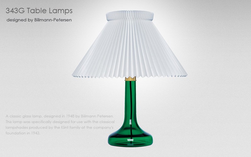 北欧テーブルランプ LE KLINT(レ・クリント)343G グリーン テーブル