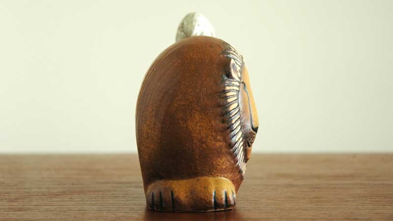 Lisa Larson Larson(リサ ラーソン）Lion with Bird(ライオンと