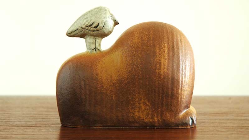 Lisa Larson（リサラーソン） リサ ラーソン Lion with Bird ライオン