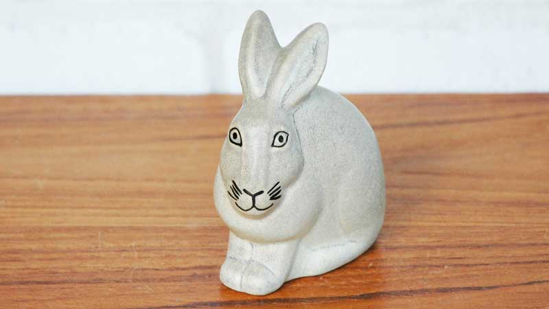 Lisa Larson（リサラーソン） USAGI 野うさぎ グレー Hare オブジェ