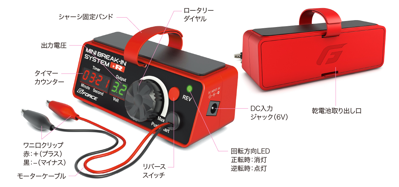 G-FORCEリバーススイッチ搭載モーターブレイクインシステム Mini Break-In System +R G0321