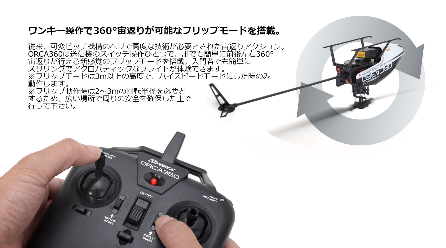 G-FORCE 2.4GHz 4chヘリコプター ORCA360 オルカ360 RTFセット (GB022) 100g未満