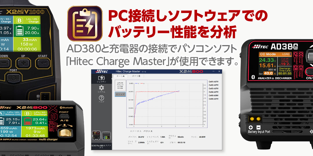 HiTEC（ハイテック） アナライザ ＆ 放電器 AD380 Vol.2 (HITEC