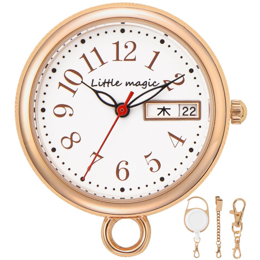 アクセサリーのようなトキメキ ナースウォッチ カレンダー 自分で電池交換 可能 可愛い ピンクゴールド シルバー ナース ウォッチ 看護師 時計  :nurse-pink-silver:腕時計 懐中時計 Little-magic 通販 