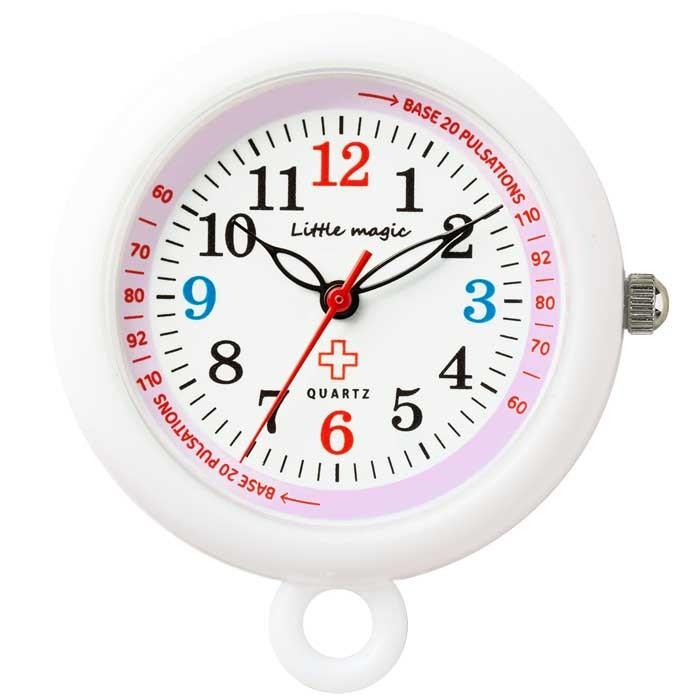 ナースウォッチ 懐中時計 防水 リトルマジック 時計 送料無料 便利な3種の チェーン 逆さ文字盤 蓄光 日本製クオーツ 見やすい文字盤 人気 リール :nursewatch:腕時計 懐中時計