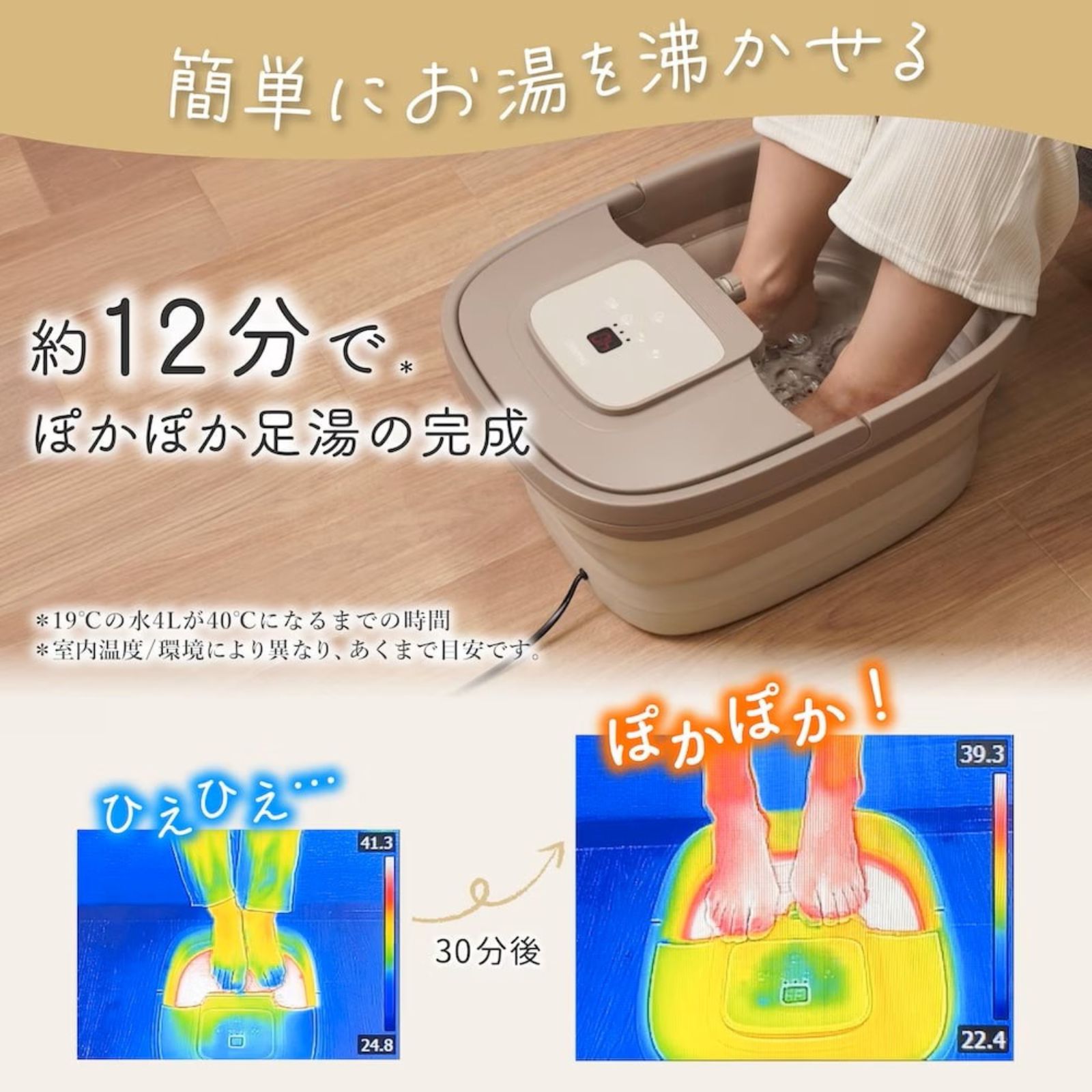 THANKO サンコー おうちでお手軽足スパ 「あし〜ゆ2」 ASYU25HBW 足
