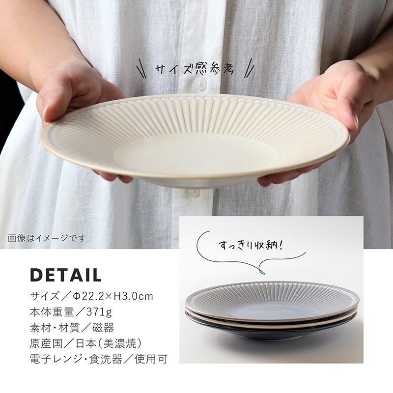 Albee みのる陶器 大皿 おしゃれ 取り皿 パスタ皿 盛り付け皿 北欧 和