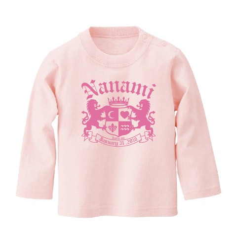 お名前入り 長袖 Tシャツ ベビー サイズ 出産祝い 誕生日プレゼントにおしゃれな名入れギフト｜littlevelvet｜07