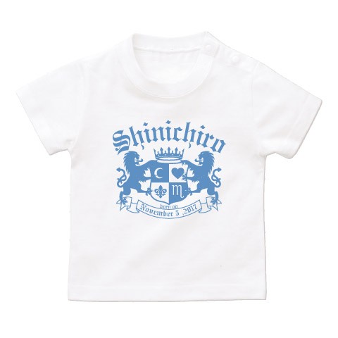 お名前入り Tシャツ ベビー サイズ 出産祝い 誕生日プレゼントにおしゃれな名入れギフト｜littlevelvet｜02