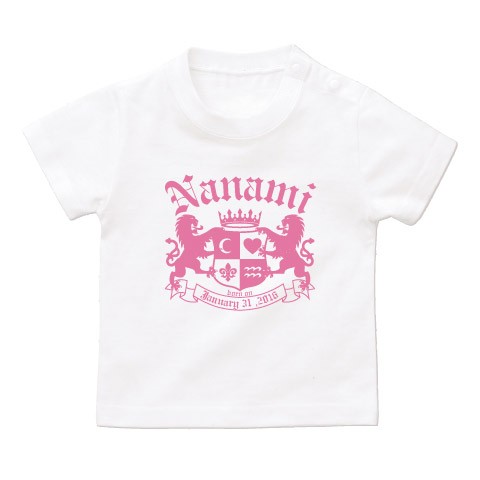 お名前入り Tシャツ ベビー サイズ 出産祝い 誕生日プレゼントにおしゃれな名入れギフト｜littlevelvet｜03