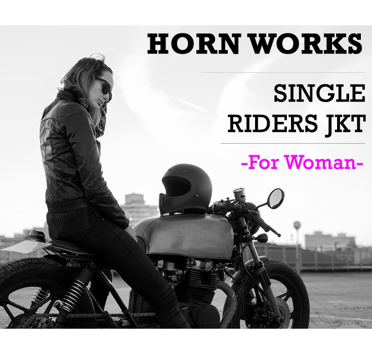 Horn Works 本革 シングルライダースジャケット レディース ホーンワークス 4262 レザージャケット バイカージャケット