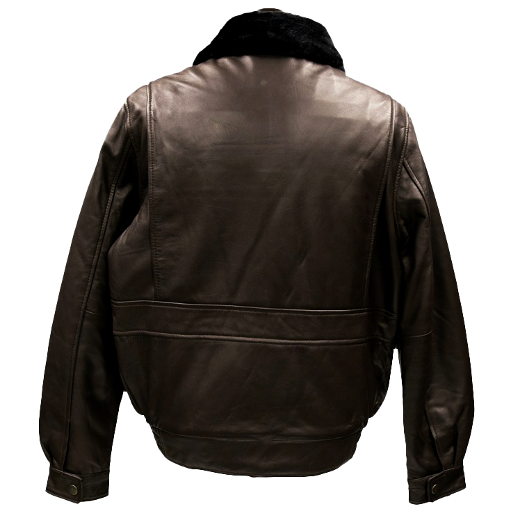 Liugoo Leathers LIUGOO 本革 襟ボアレザーブルゾン ボンバー