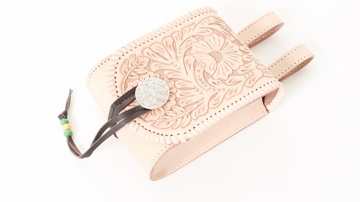 コンチョ付 メディスンバッグ 男女兼用 本革 Horn Works 26898 本革