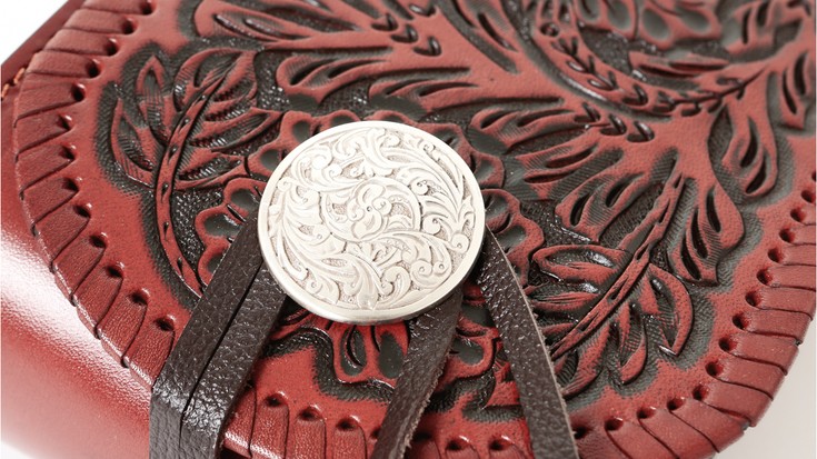 コンチョ付 メディスンバッグ 男女兼用 本革 Horn Works 26898 本革