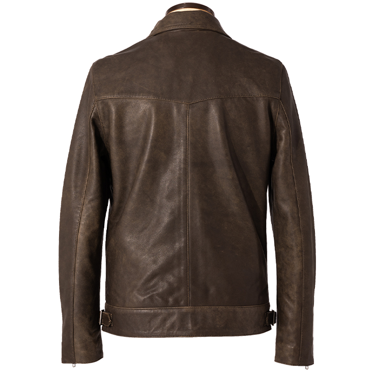 美品2XL リューグーレザーズ 3way シングルライダース 襟ボアライナー 茶 Liugoo Leathers 本革 UK襟付きシングルライダースジャケット