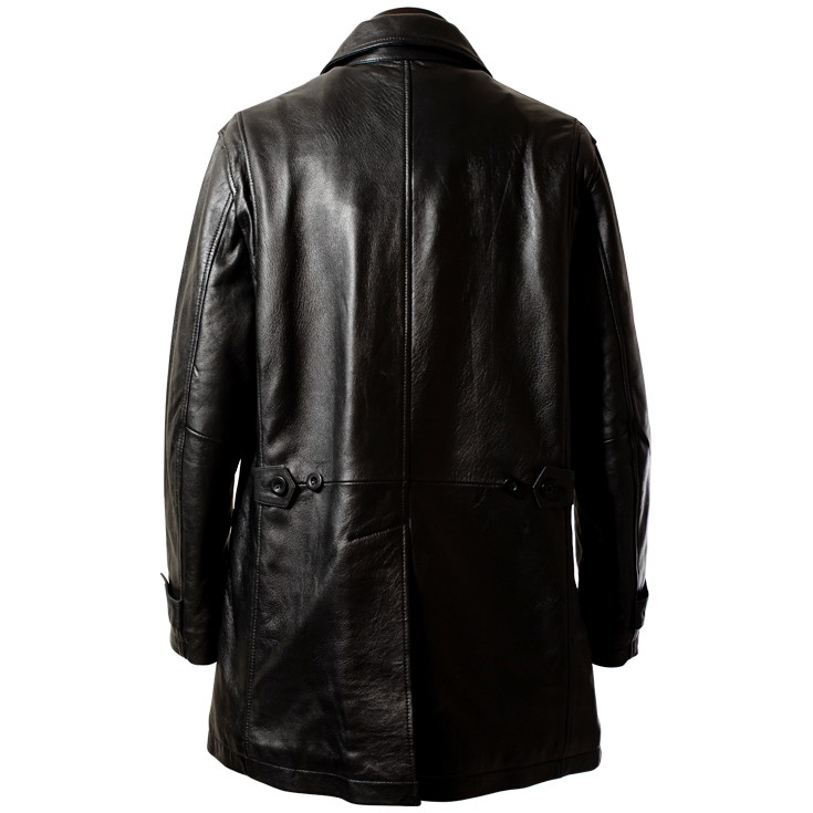 Liugoo Leathers LIUGOO 本革 レザーステンカラーコート Liugoo Leathers LIUGOO 本革 レザーステンカラーコート