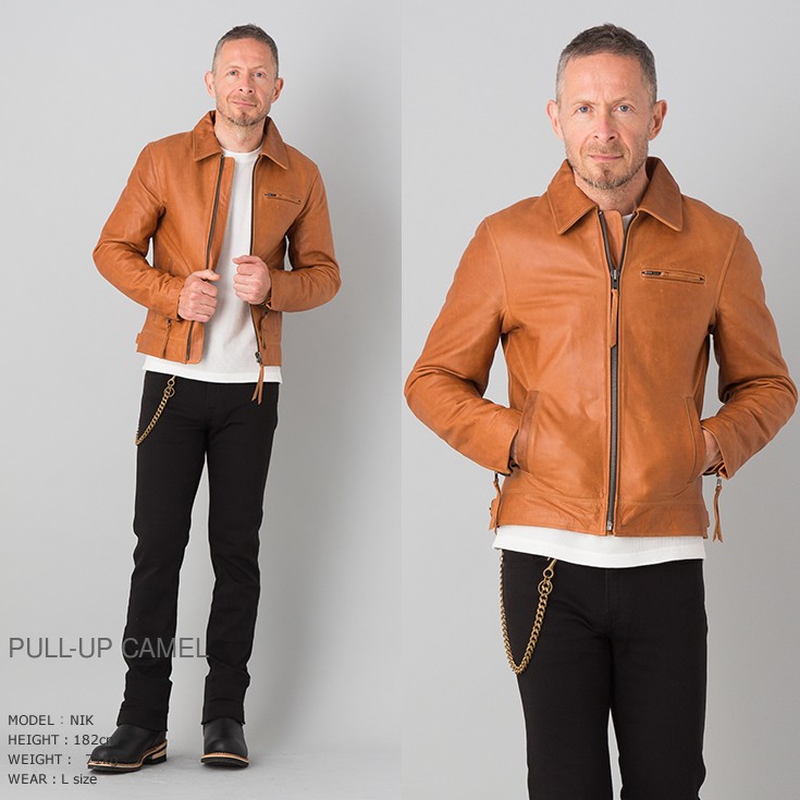 Liugoo Leathers 本革 トラッカージャケット メンズ リューグー
