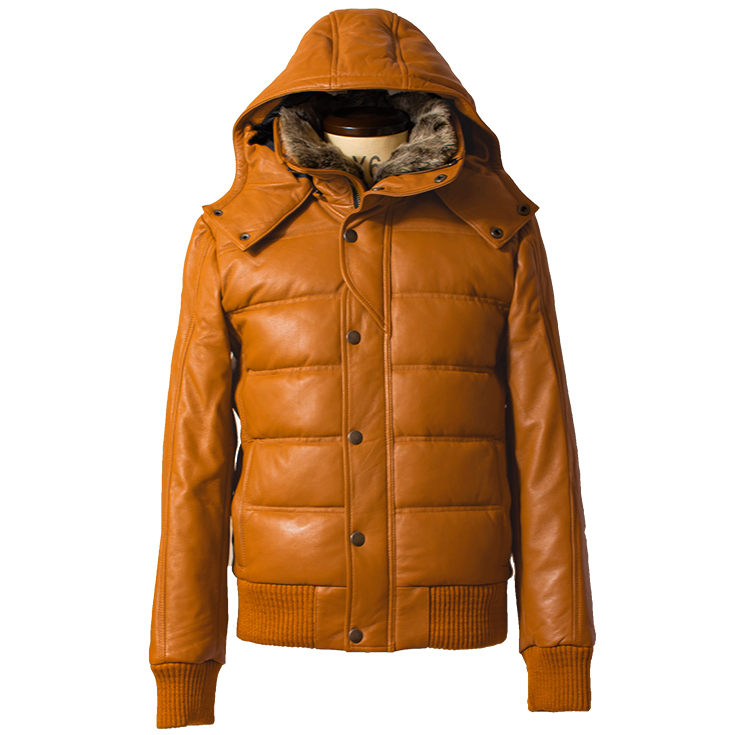 Liugoo Leathers LIUGOO 本革 3WAY ダウンジャケット メンズ