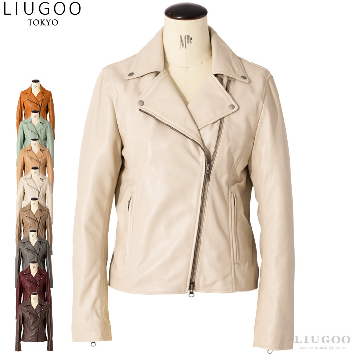 Liugoo Leathers LIUGOO 本革 ダブルライダースジャケット