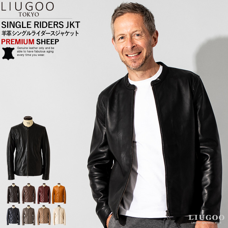 liugoo ☆羊革☆ leather bomber jacket 定番のお歳暮 40.0%割引