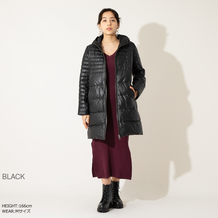 Liugoo Leathers 【30%OFFクーポン】LIUGOO 本革 フード付きロング