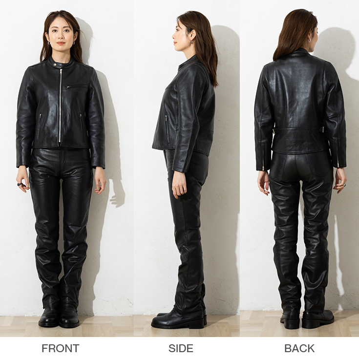 Liugoo Leathers LIUGOO 本革 シングルライダース レディース Liugoo Leathers LIUGOO 本革 シングルライダース レディース