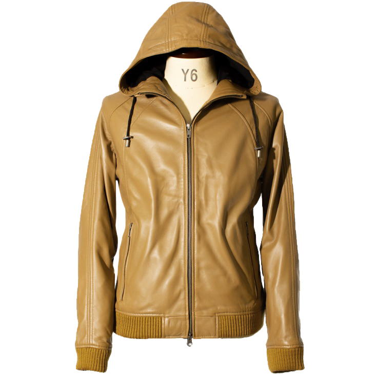 LIUGOO 本革 レザーハイネックパーカー メンズ リューグー PRK01Z