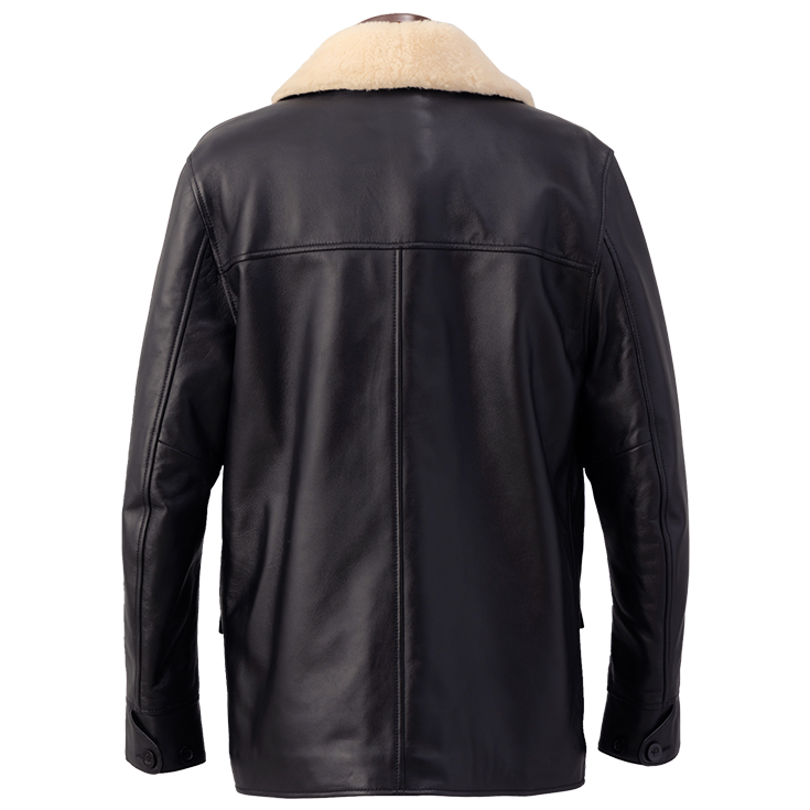 希少 リューグーレザーズ カウレザー 牛革 ジャケット ボア 羊毛 L Liugoo Leathers 【50%OFFクーポン】Liugoo Leathers 本革 ボアワーク