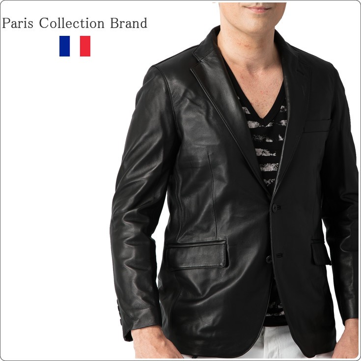 Paris Collection Brand 本革 リラックスフィット レザーテーラード