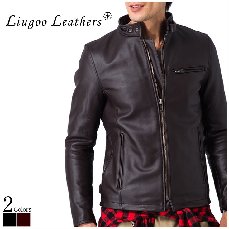 Liugoo Leathers 本革 ホースハイド シングルライダースジャケット