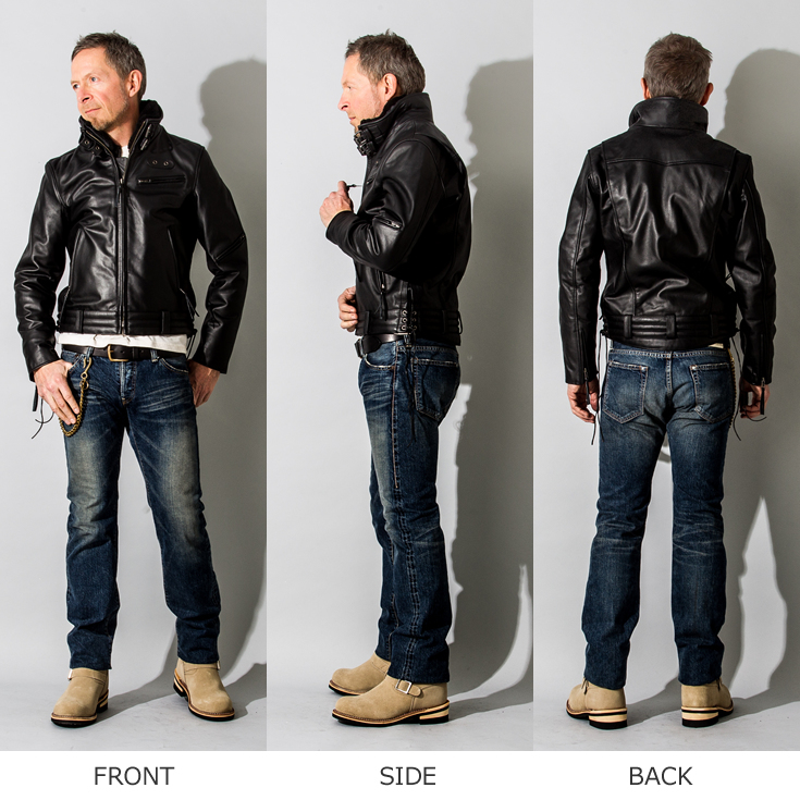 XL Liugoo Leathers ボアライナー付 サイドジップ ライダース XL Liugoo Leathers ボアライナー付 サイドジップ ライダース 2XL