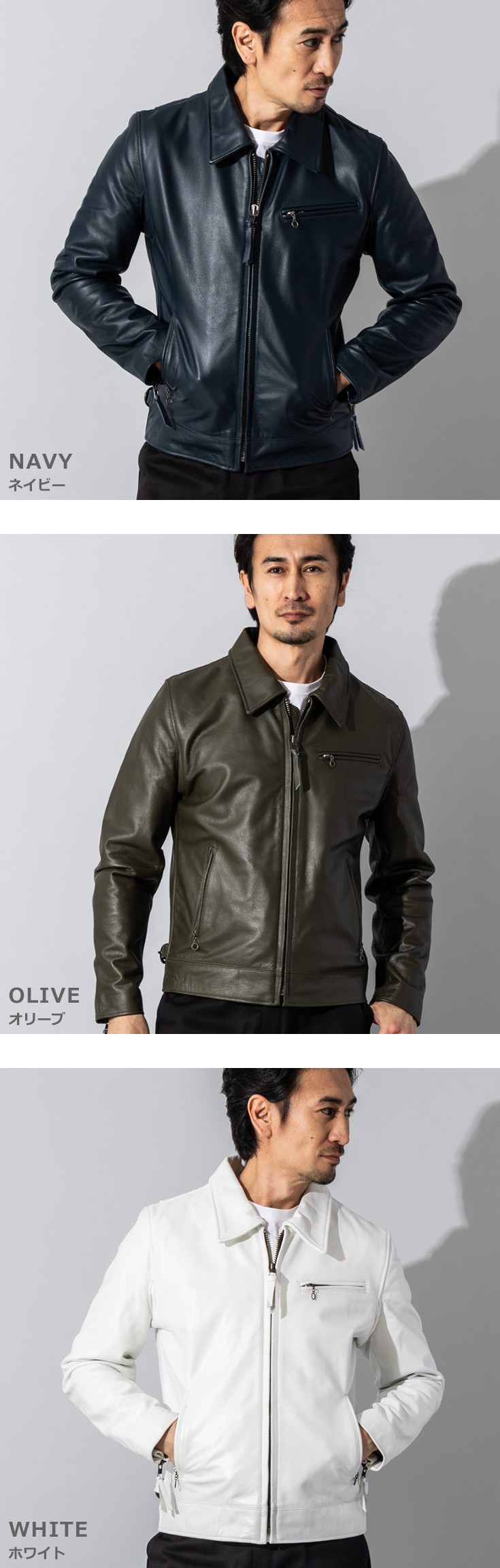 Liugoo Leathers 本革 トラッカージャケット メンズ リューグー