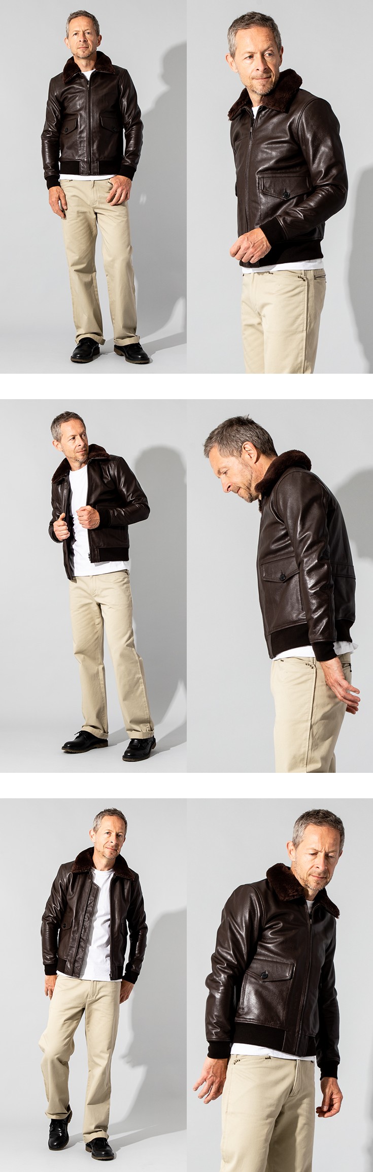 Liugoo Leathers 本革 本格復刻 G-1フライトジャケット メンズ