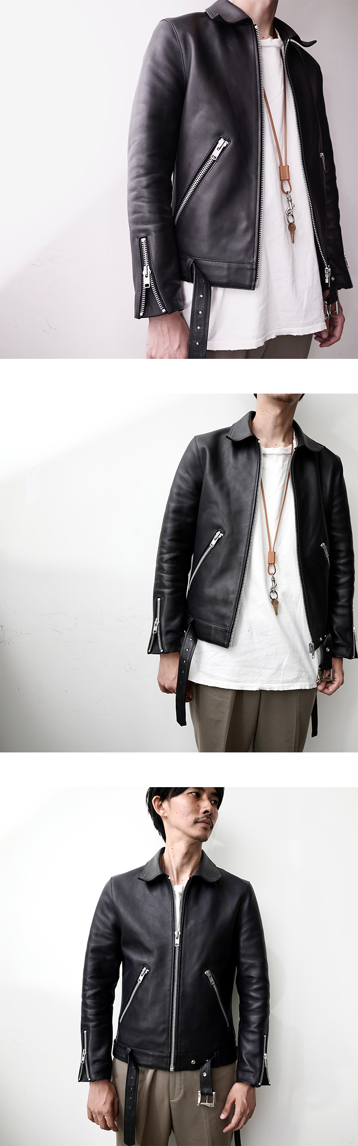 VALLET 本革 シングルライダースジャケット メンズ ヴァレット