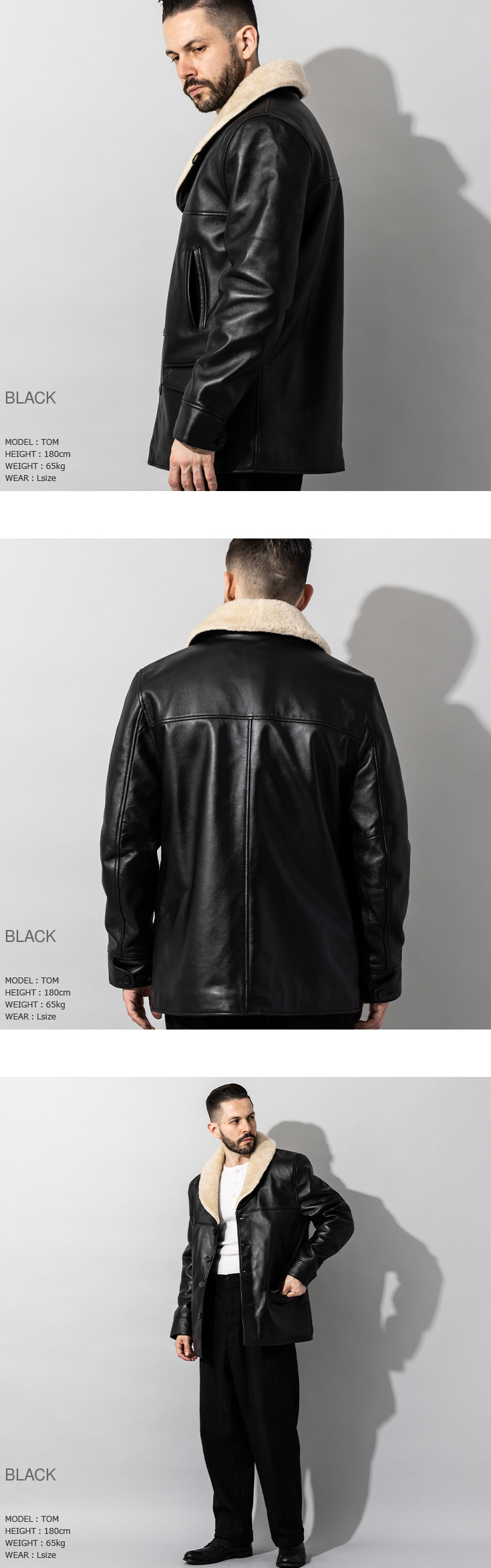 Liugoo Leathers 【50%OFFクーポン】Liugoo Leathers 本革 ボアワーク