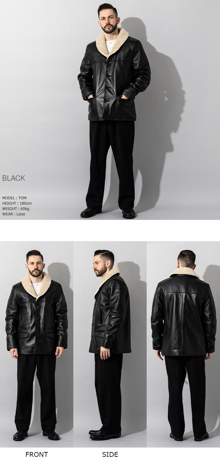 希少 リューグーレザーズ カウレザー 牛革 ジャケット ボア 羊毛 L 希少 リューグーレザーズ カウレザー 牛革 ジャケット ボア 羊毛 L 美