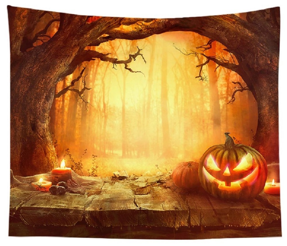 タペストリー ハロウィン イベント パーティー かぼちゃ 装飾 月