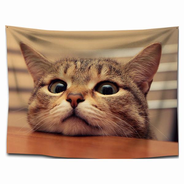 2021新作】 タペストリー 猫 動物 子猫 カフェ 大判 大きい 茶 肉球 インテリア ポスター おしゃれ かわいい 目隠し 布 部屋 飾り  飾り付け 景色 テレワーク ペット