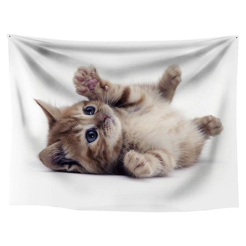 タペストリー 猫 子猫 動物 おしゃれ かわいい 胸キュン カフェ 大判