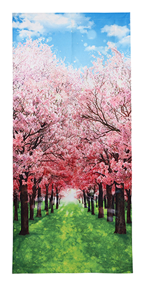 のれん 暖簾 180cm丈 春 桜 桜並木 花 ロング 丈 飾り 装飾 おしゃれ