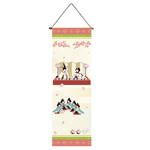 タペストリー 細タペストリー 掛け軸 雛祭り お雛様 桃の節句 桃の花