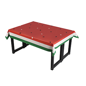 テーブルクロス スイカ 果物 野菜 赤色 黄色 夏 ビニール PVC素材