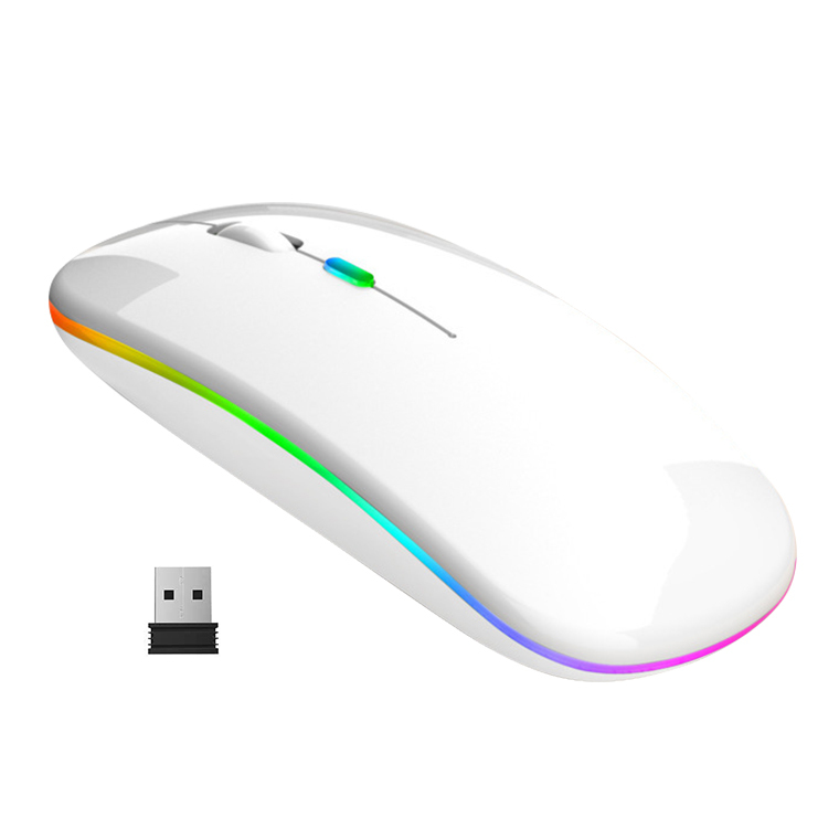 Bluetooth5.2＆無線2.4G 3WAY操作可能 ワイヤレス マウス USB充電式 静音 3...