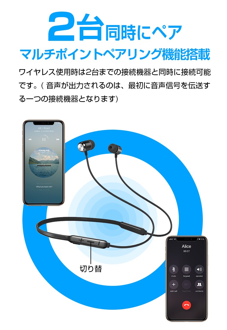 Bluetooth 5.0 イヤホン スポーツ