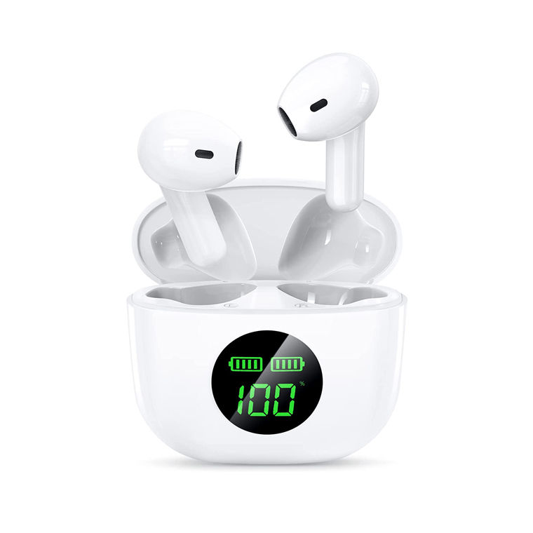 ワイヤレスイヤホン Bluetooth 5.2  iPhone14 両耳 片耳 ノイズキャンセリング Type-ｃ急速充電 イヤホン マイク ケース残電表示 IPX5防水  プレゼント｜livelylife｜02