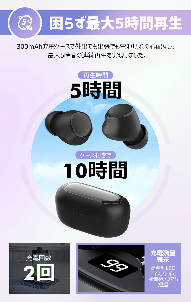 イヤホン Bluetooth ワイヤレス