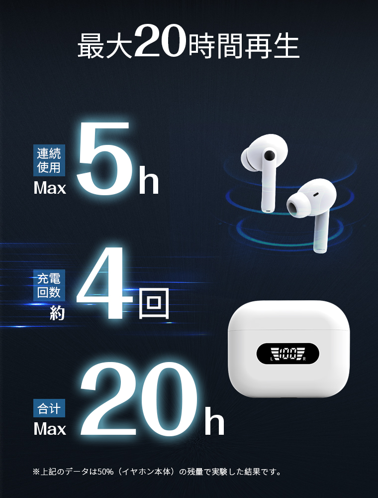 Bluetooth イヤホン 両耳 