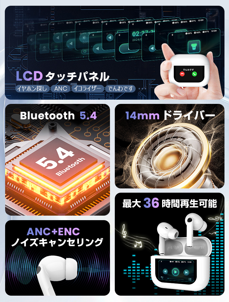 イヤホン Bluetooth5.4 