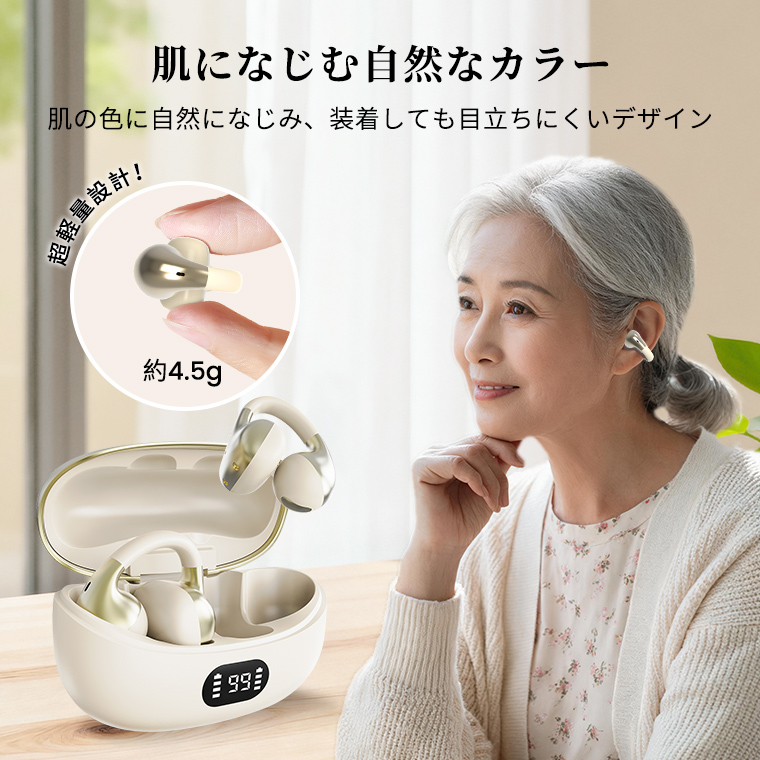2026最新版 集音器 イヤーカフ型 耳を塞がない ハウリング抑制 5段階